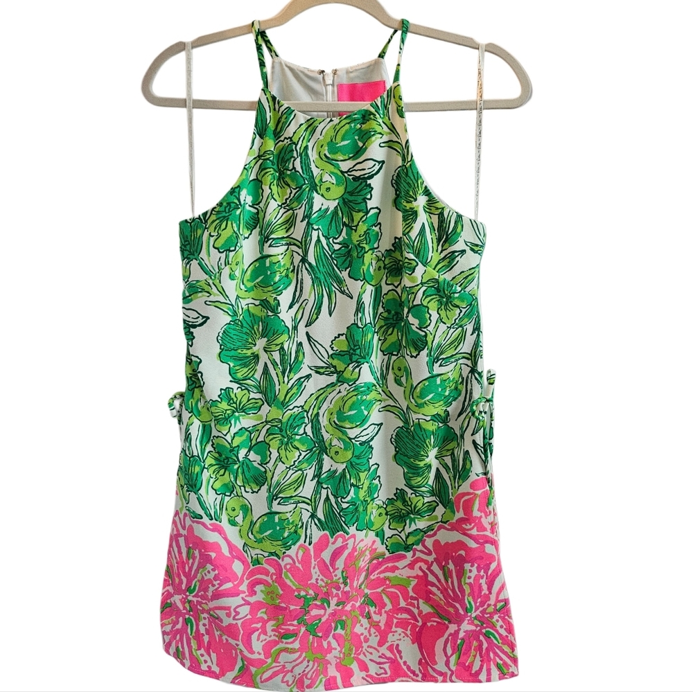 LILLY PULITZER Pearl Resort White Flamingle Engineered Romper - Picture 6 of 16